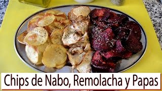 Chips de Nabo Remolacha y Papas Las Recetas del Hortelano [upl. by Annais]