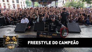 Freestyle do Campeão César ES  DUELO DE MCS NACIONAL 2017 [upl. by Schreibman]