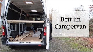 Folge 5  Bett im Camper bauen  Campervan Wohnmobil Selbstausbau [upl. by Ehrlich844]