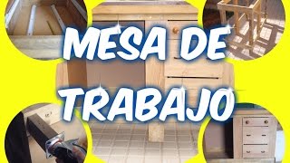 Cómo Hacer Una Mesa De Trabajo De Madera Con Un Palé [upl. by Smeaj]