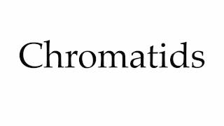 How to Pronounce Chromatids [upl. by Daile699]