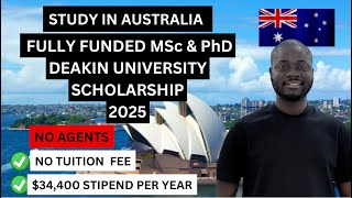 Fully Funded Deakin University Scholarships 2025  MSc amp PhD RTP Scholarship Australia [upl. by Enniroc]