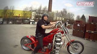 Sternmotorbike Frank Ohle baut Motorrad mit Flugzeugmotor [upl. by Khai332]