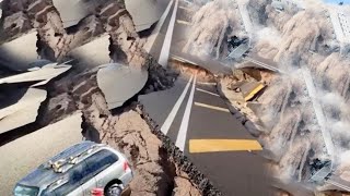 Roads crack and houses collapse during powerful earthquake in Chile news24 [upl. by Ariik]