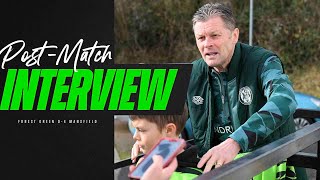 PostMatch Interview  Cotterill on Stags defeat  Forest Green Rovers 04 Mansfield Town [upl. by Dione]