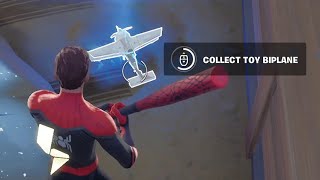 Collect Toy Biplanes at Condo Canyon Greasy Grove or Sleepy Sound  Fortnite Winterfest Guide [upl. by Rhoda]