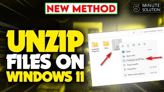 How to unzip files on Windows 11 2024 [upl. by Cawley]