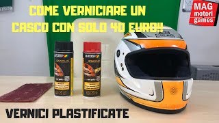 COME VERNICIARE UN CASCO DA GARA CON SOLO 40 EURO VERNICI AD ACQUA PLASTIFICATE [upl. by Sielen]