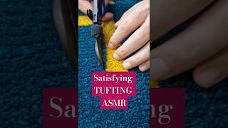 ASMR TUFTING CARPET  satisfyingasmr carpet tuftingrugs howtomake yarnart homedecor [upl. by Aloek923]