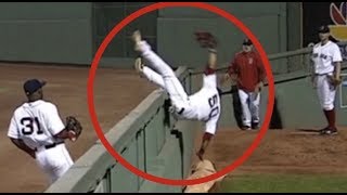 MLB Players Flipping Over Wall HD [upl. by Mcnalley]