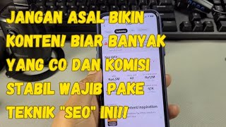 VIEWS CEPET NAIK‼️KALO PRAKTEKKIN TEKNIK SEO DI VIDEO TIKTOK AFFILIATE‼️ [upl. by Nilkoorb533]