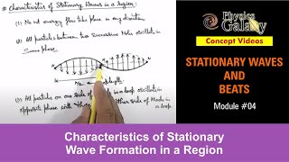 Class 11 Physics  Stationary Waves And Beats  4 Characteristics of Stationary Wave Formation [upl. by Dhaf]