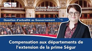 Corinne Bourcier  QAG  compensation aux départements de l’extension de la prime Ségur [upl. by Adahs850]