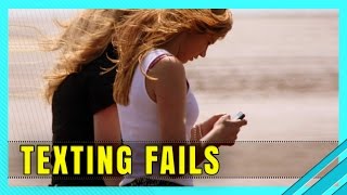 When Texting While Walking Goes Wrong  Funny Accidents and Fails [upl. by Legnalos]