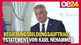 Regierungsbildungsauftrag Statement von Karl Nehammer [upl. by Iret959]