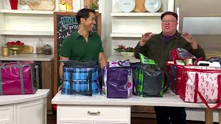 California Innovations S4 Zip Closure Super Shopper Totes on QVC [upl. by Atinuahs512]