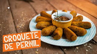 CROQUETE DE PERNIL  COMIDAS DE BOTECO  CULINÁRIA DESCOMPLICADA [upl. by Kellby749]