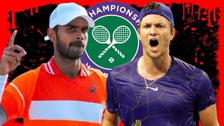 Sumit Nagal vs Miomir Kecmanovic  Wimbledon 2024 [upl. by Hsetih909]