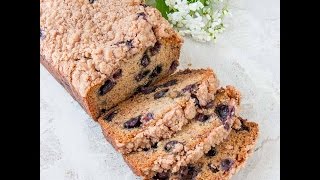 EGGLESS BLUEBERRY BANANA BREAD [upl. by Atteragram]