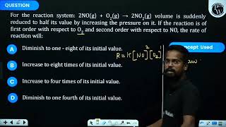 For the reaction system 2NOgO2 g 2NO2 g volume is suddenly reduced to hal [upl. by Nahtanaj]