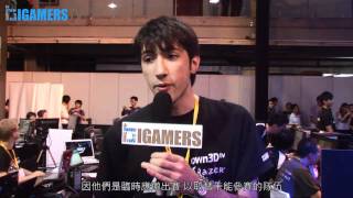 美國職業選手CLG HotshotGG現場訪問  2011 IEM6廣州站  LoL英雄聯盟 [upl. by Eeb]