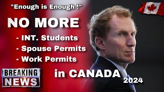 Canada Immigration Minister Latest Update  Breaking News  3 Big Changes in 2024 [upl. by Kciderf]