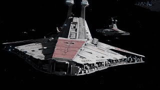 Republic Venator Class Star Destroyer Fleet Exiting Hyperspace  Short Animation [upl. by Sukul756]