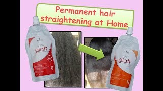 How to do Permanent hair straightening at home Using Schwarzkopf Professional Glatt Cream [upl. by Levania]