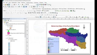 Watershed delineation using Arc SWAT tool and DEMSpatial Analysis [upl. by Ayisan]