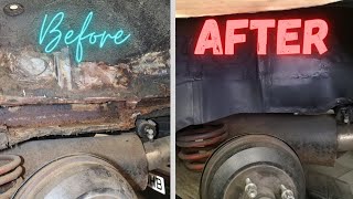 Vauxhall Nova SR  NSR inner wheel arch repair [upl. by Anidan941]