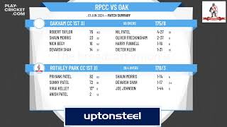 Rothley Park CC 1st XI v Oakham CC 1st XI [upl. by Walczak598]