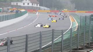 START RACE 1 HMR youngtimer festival spa francorchamps 2016  big crash [upl. by Hevak]