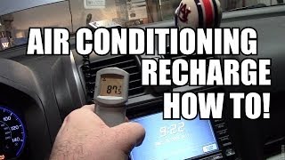 HOW TO HONDA AC System Recharge  EASY [upl. by Katz]