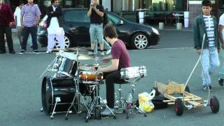 Amazing Street Drummer THE BEST Baard Kolstad [upl. by Orecul]