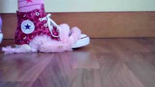 Monkey Stuffed Animals under Pink Valentines Heart Converse All Star Sneakers [upl. by Atillertse]