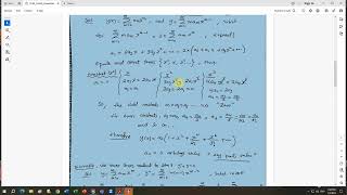 Class04 Part 01 Ch05 Power Series Solution amp Legendres Equation [upl. by Ruffi]