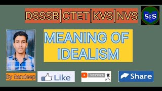 MEANING OF IDEALISM amp USESPERSPECTIVE OF IDEALISM IN EDUCATION BY SPECIAL EDUCATION BY SANDEEP [upl. by Anesuza]