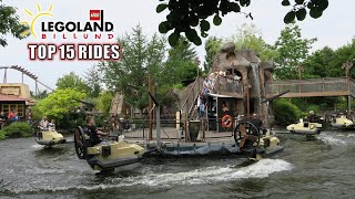 Top 15 Rides at Legoland Billund [upl. by Anneehs199]