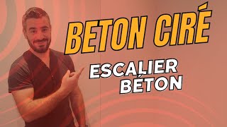 Je réalise un béton ciré sur un escalier en béton [upl. by Elawalo37]