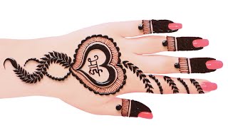 New easy stylish mehndi design  simple back hand mehndi  mehandi ka design raksha bandhan mehndi [upl. by Sparks324]