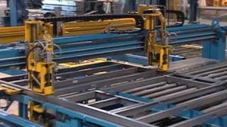 HighEfficiency Steel Frame Production Line  Robotized Structural Connectors [upl. by Ennairak]