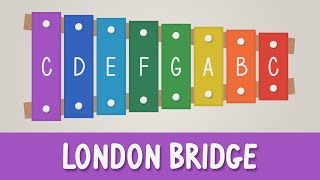 How to play London Bridge Is Falling Down on a Xylophone  Easy Songs  Tutorial [upl. by Habeh]