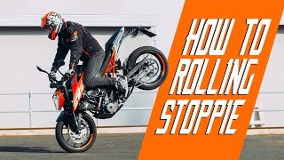 How to rolling stoppie  Duke 250  RokON VLOG 31 [upl. by Jermayne]