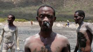 Borana tribe collecting salt in El Sod Volcano south Ethiopia  Eric Lafforgue [upl. by Nicolais]