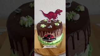 Simple Dino chocolate mousse cake [upl. by Annoyk]