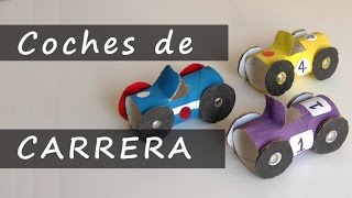 Manualidades  Como hacer coches de carrera [upl. by Dolhenty]