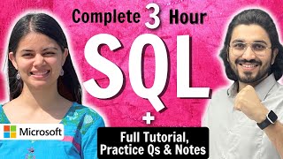 SQL  Complete Course in 3 Hours  SQL One Shot using MySQL [upl. by Euqinitram]