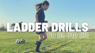 Ladder Drills For Youth Players  Faster Feet amp Improve Agility  U8 U9 U10 U11  FootballSoccer [upl. by Penney]