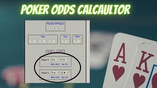 Free Texas Holdem Poker Hand Odds Calculator [upl. by Anekahs813]