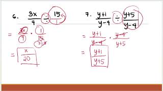 MULTIPLYING AND DIVIDING RATIONAL ALGEBRAIC EXPRESSIONS GRADE 8 MATH [upl. by Weidar]